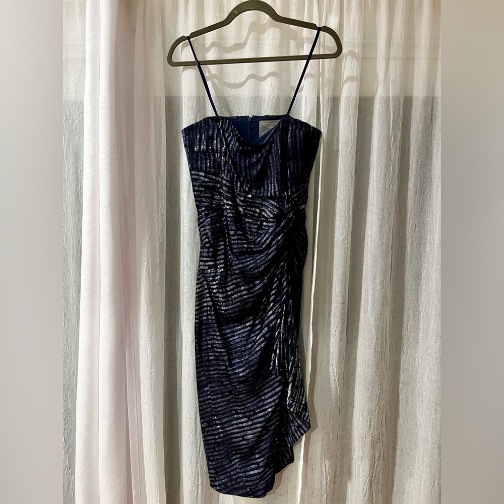 Women’s Banana Republic limited edition Piece & Co. silk fitted dress